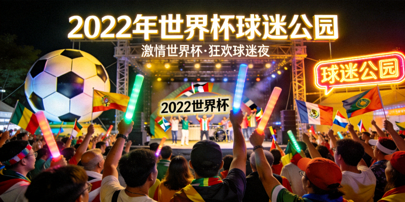 2022年世界杯球迷公园活动策划现场，人群欢呼